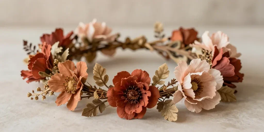 Fleurs cheveux mariage bohème : pourquoi les stabilisées dépassent les fraîches et comment les choisir vraiment