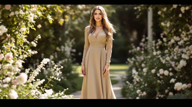 robe longue kaki mariage