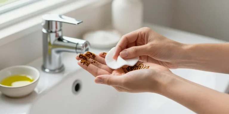 comment enlever le henné une fois sec sur les mains