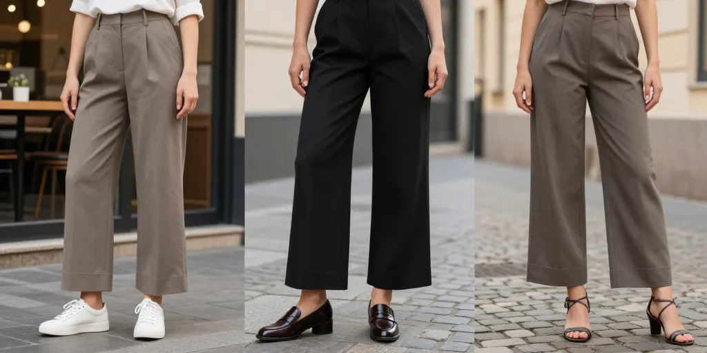 avec quelle chaussure porter un pantalon large