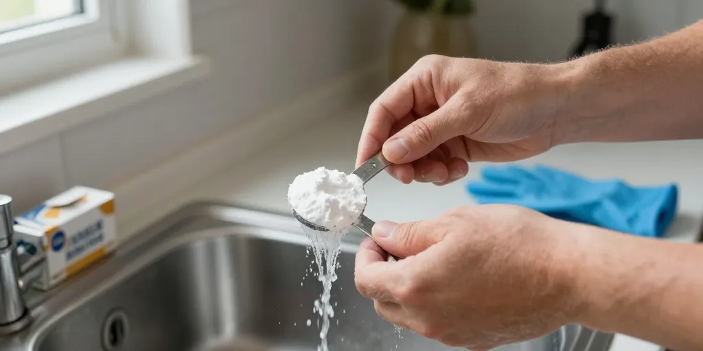 deboucher un evier avec bicarbonate de soude