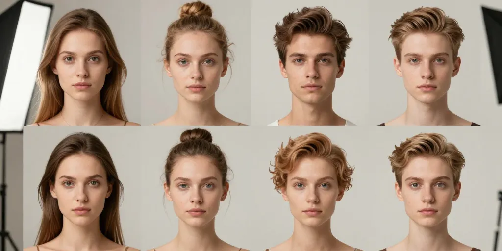 différents types de visage