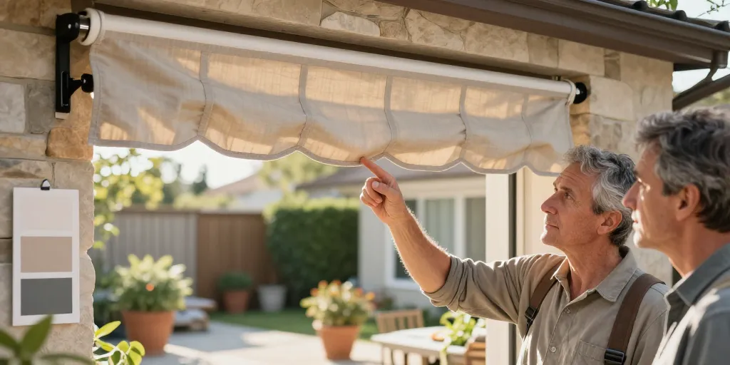 lambrequin pour store banne