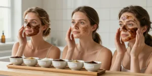 masque au café visage