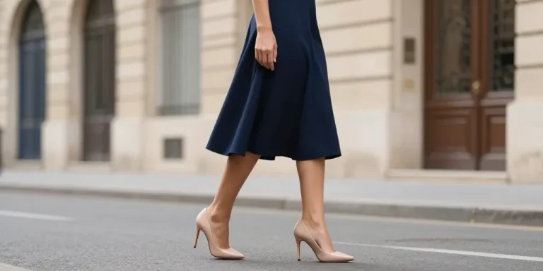 quelle couleur de chaussures avec une robe bleue marine