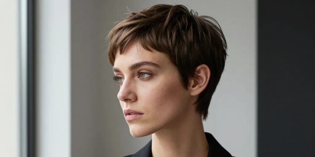 hyper stylée coupe courte femme moderne