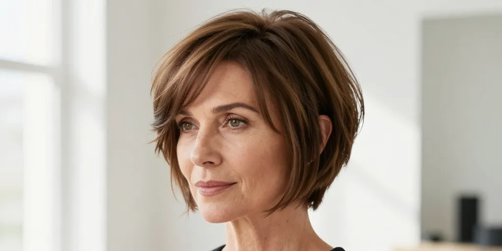 coupe courte dégradée effilée