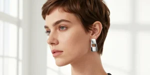 boucle d'oreille cheveux courts