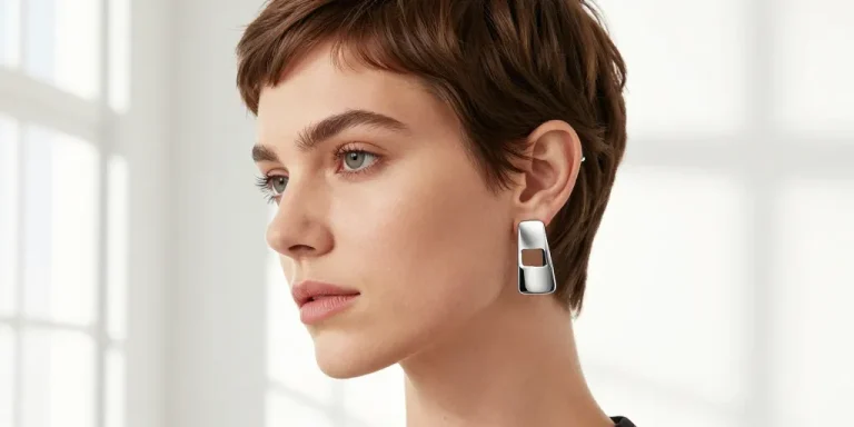 boucle d'oreille cheveux courts